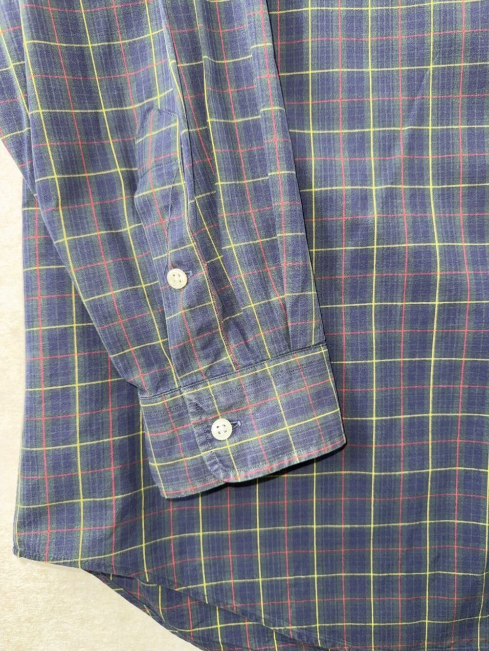 Ralph Lauren Blake Men's XL Plaid Button Front Shirt Blue Green 100% Cotton - Picture 4 of 9